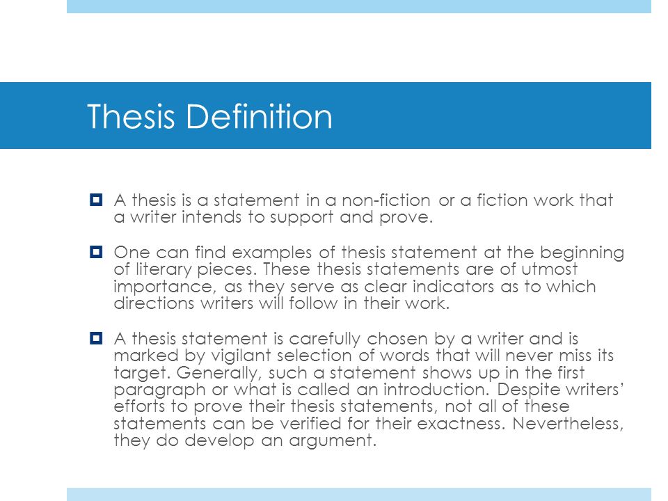 Thesis statement